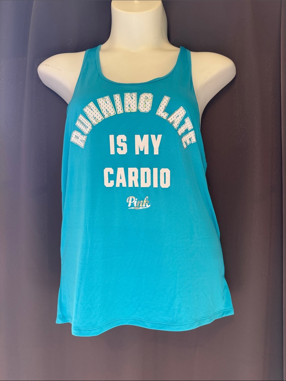 PINK Victoria's Secret Turquoise racerback tank